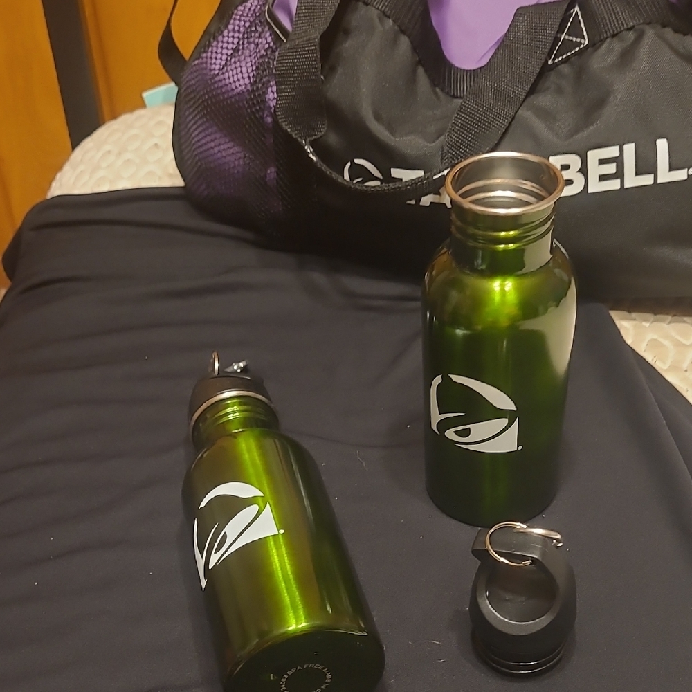 Green Taco Bell Stainless Steel Water Bottle